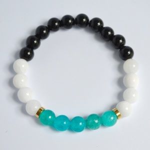 OVARIAN CANCER Awareness Gemstone Beaded Bracelet